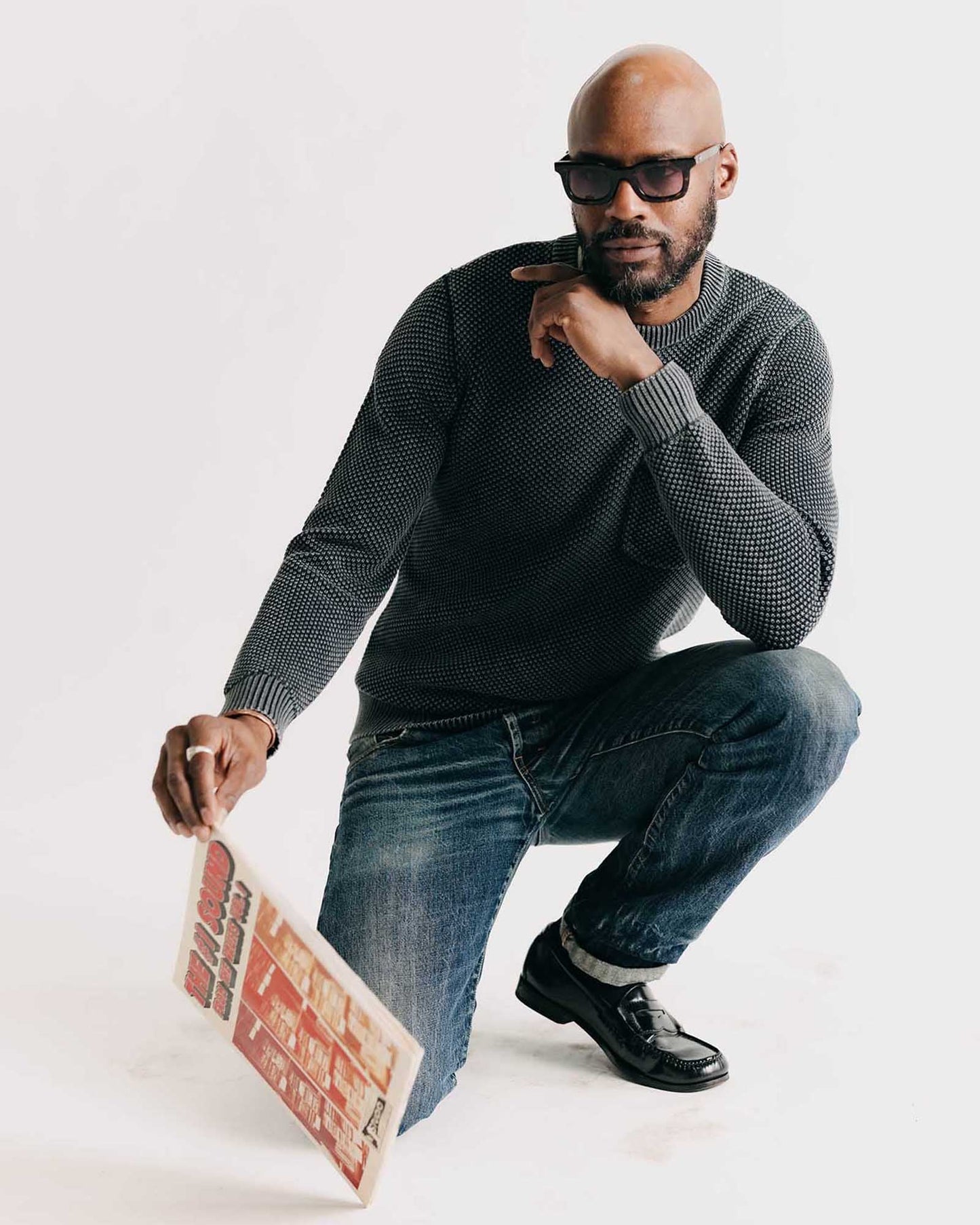 The Crawford Crew Sweater in Washed Asphalt