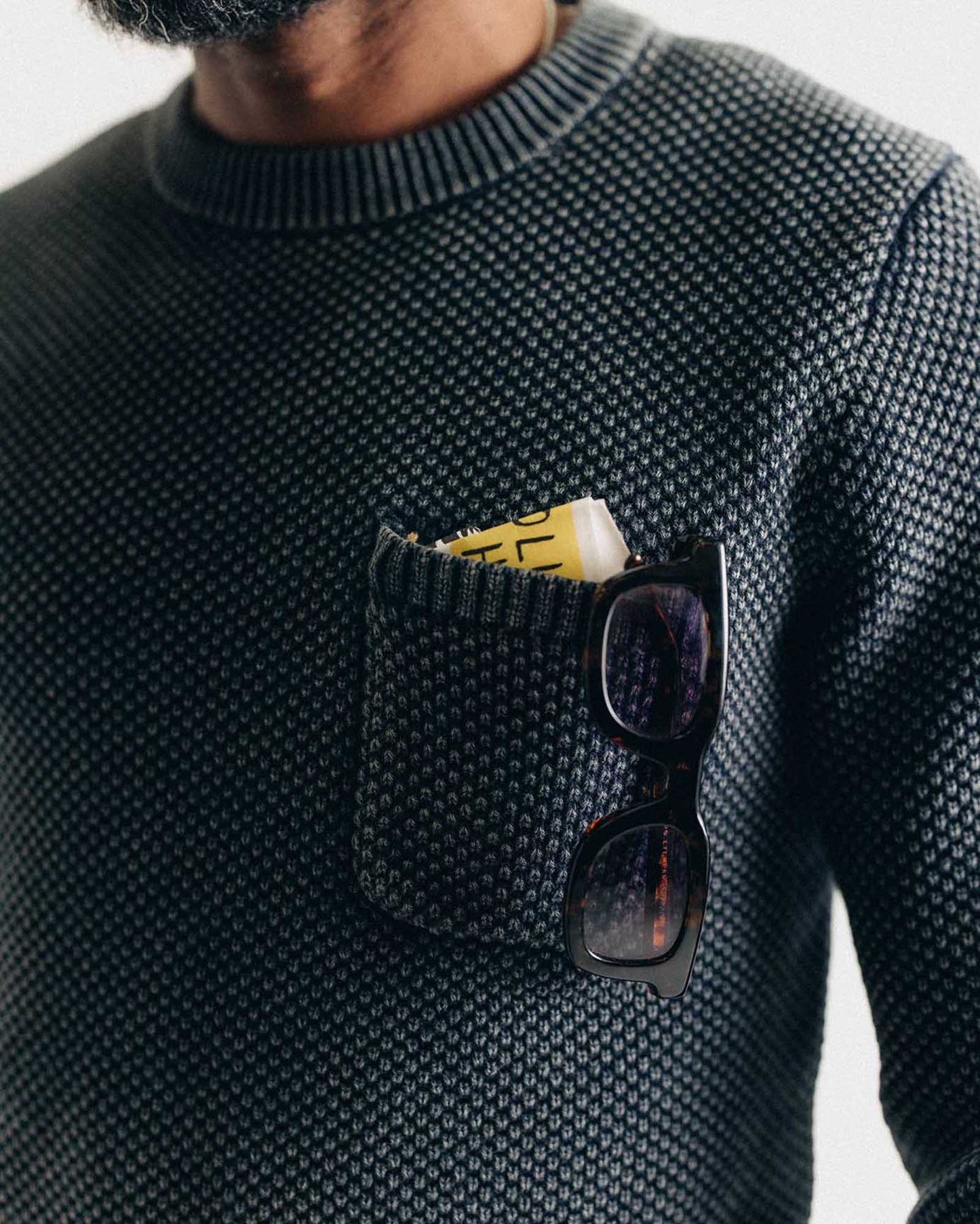 The Crawford Crew Sweater in Washed Asphalt