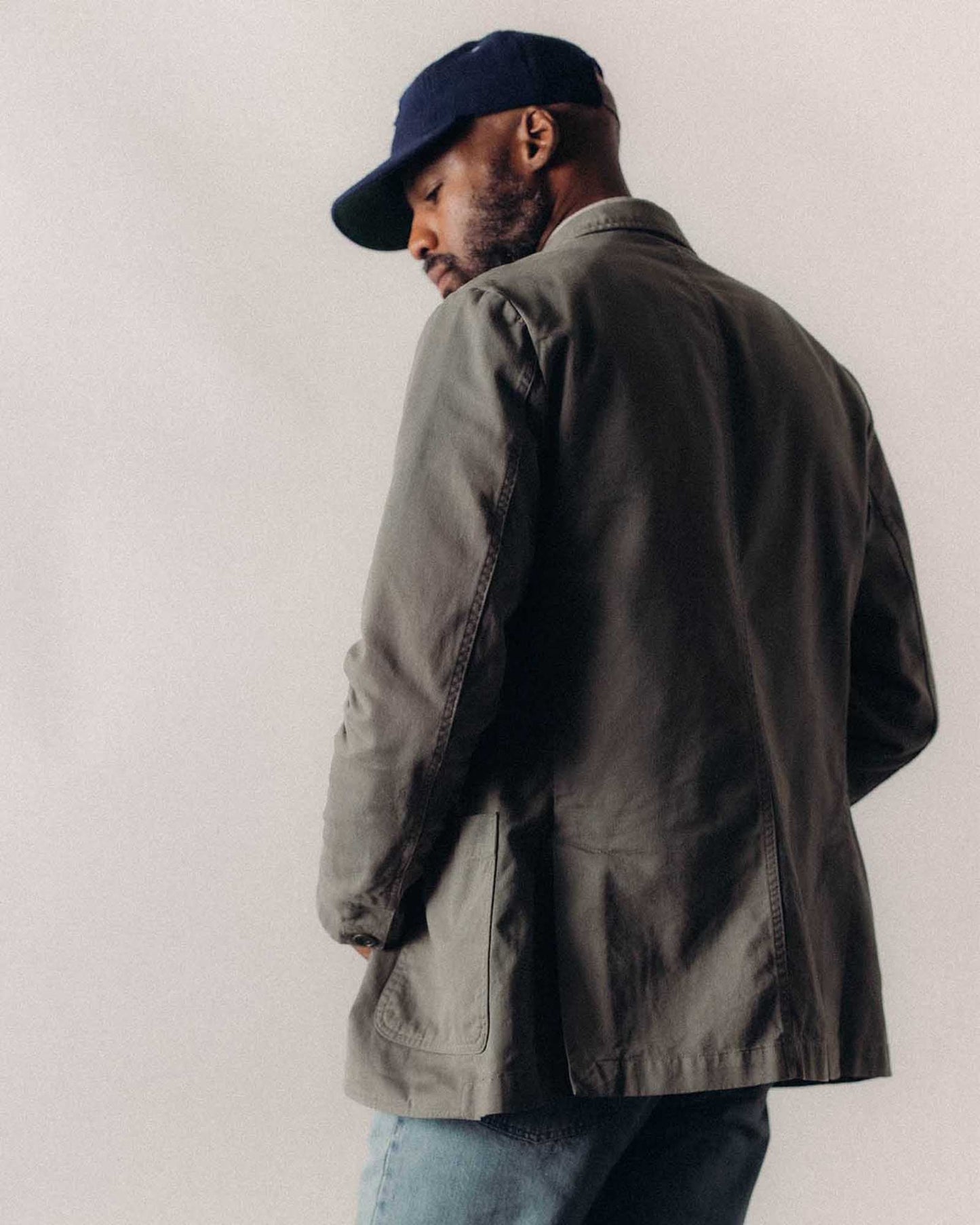 The Foundation Sportcoat in Organic Smoked Olive Twill