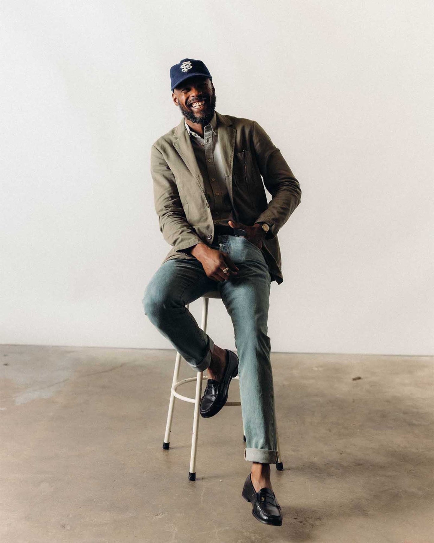 The Foundation Sportcoat in Organic Smoked Olive Twill