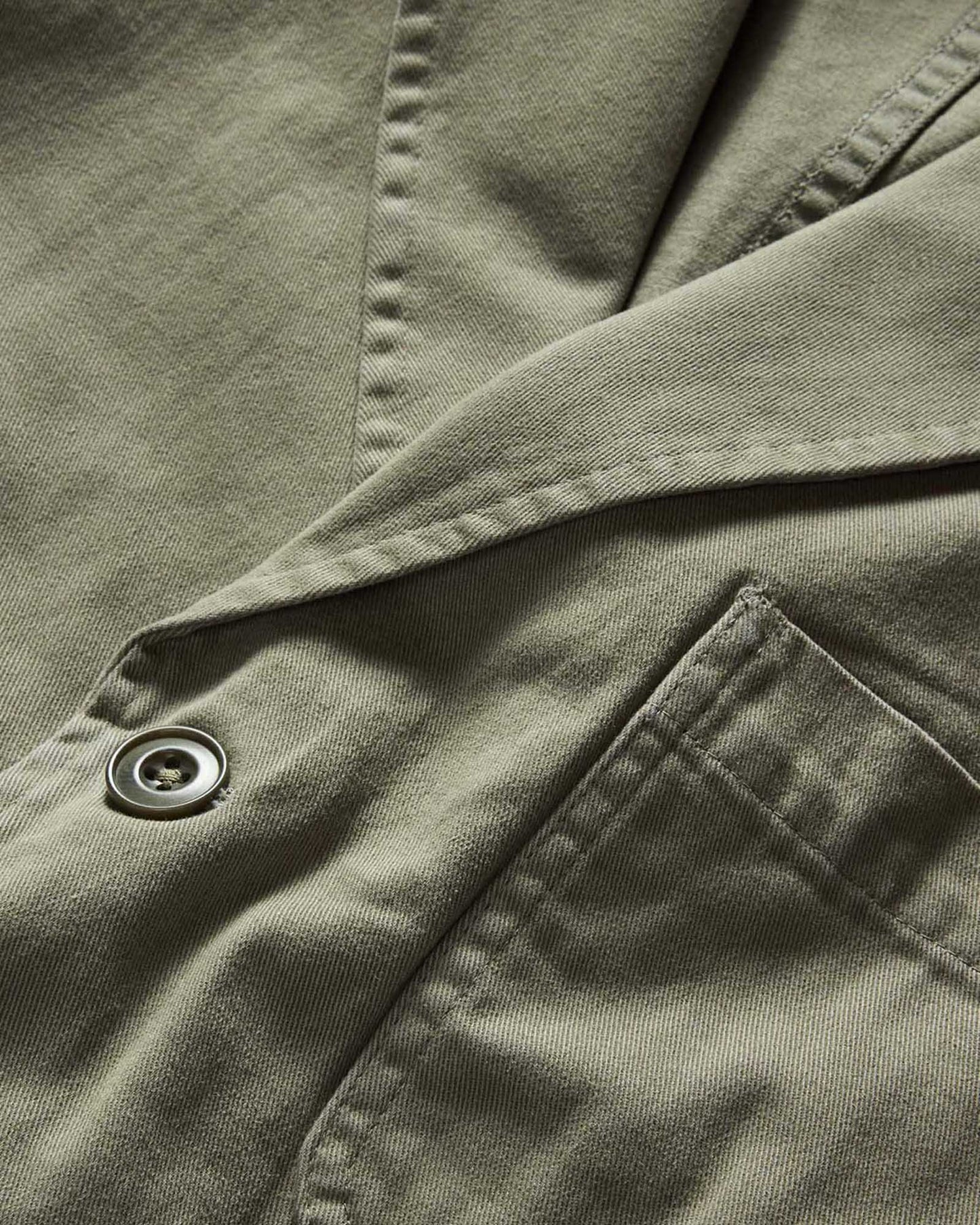 The Foundation Sportcoat in Organic Smoked Olive Twill