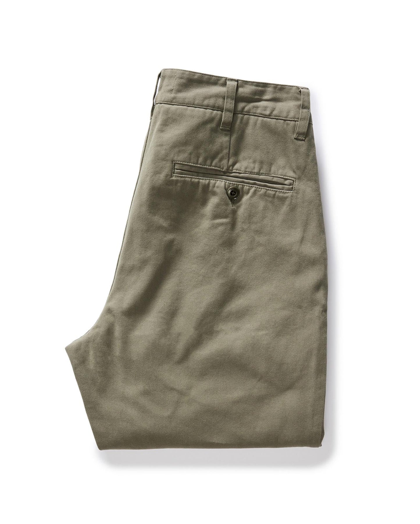 The Slim Foundation Pant in Organic Smoked Olive