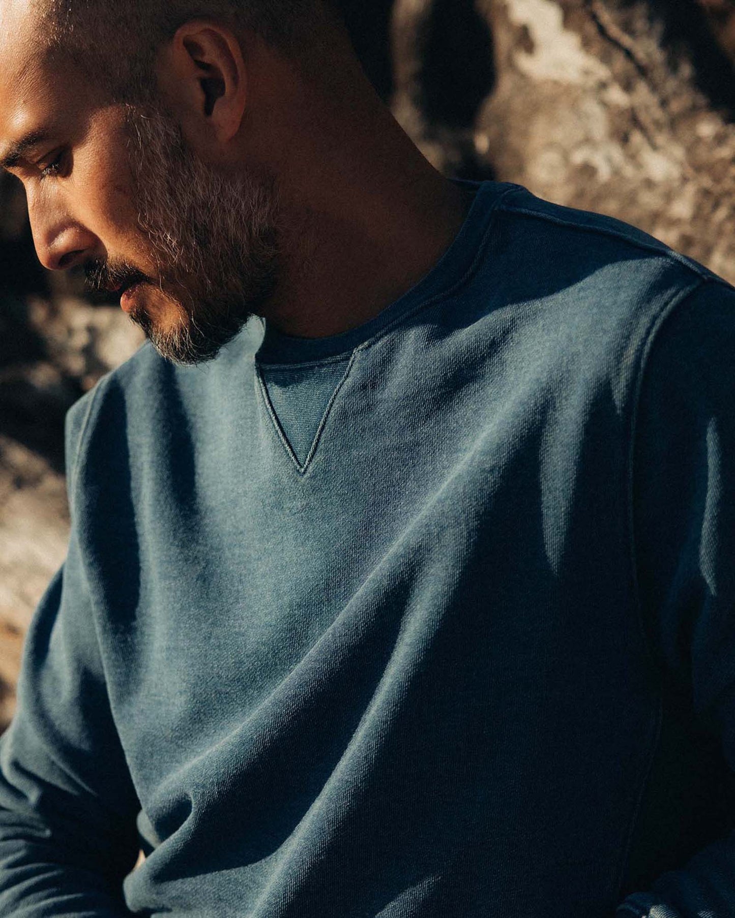 The Apres Crew in Washed Indigo Terry