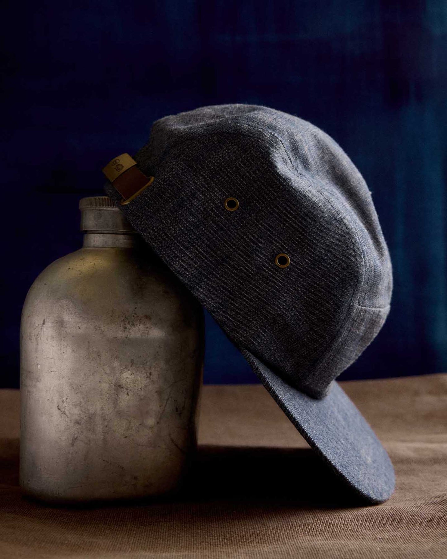 The 5-Panel Cap in Washed Indigo