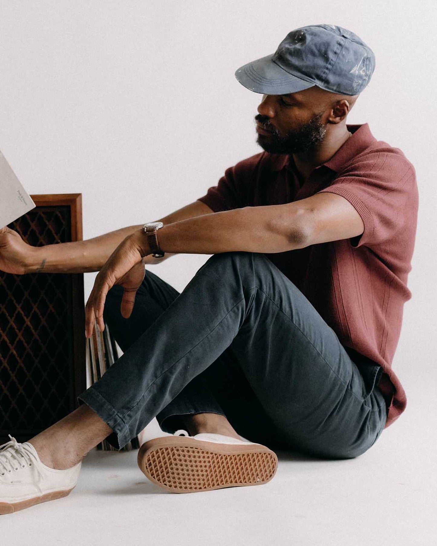 The Slim Foundation Pant in Organic Navy