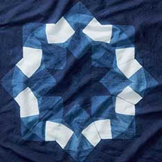 The Hand Dyed Bandana in Indigo Burst
