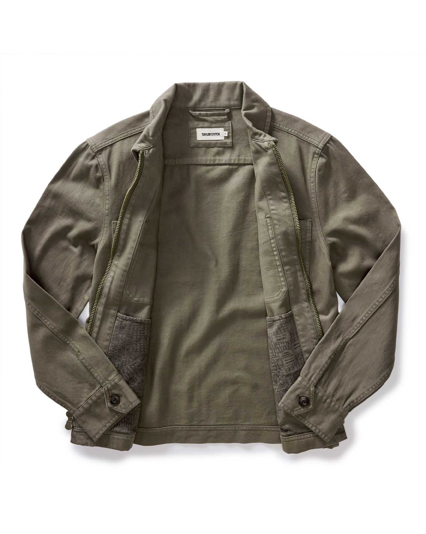 The Station Jacket in Fatigue Olive Broken Twill