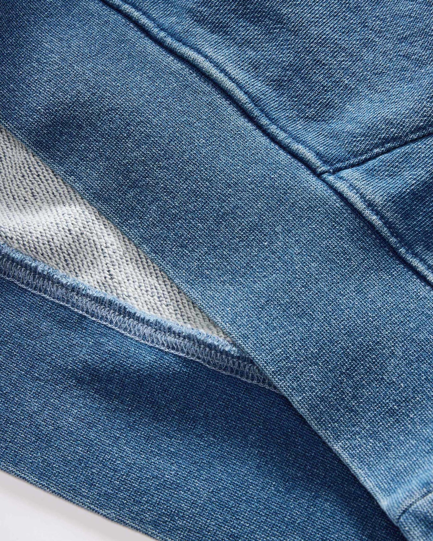 The Apres Hoodie in Washed Indigo Terry