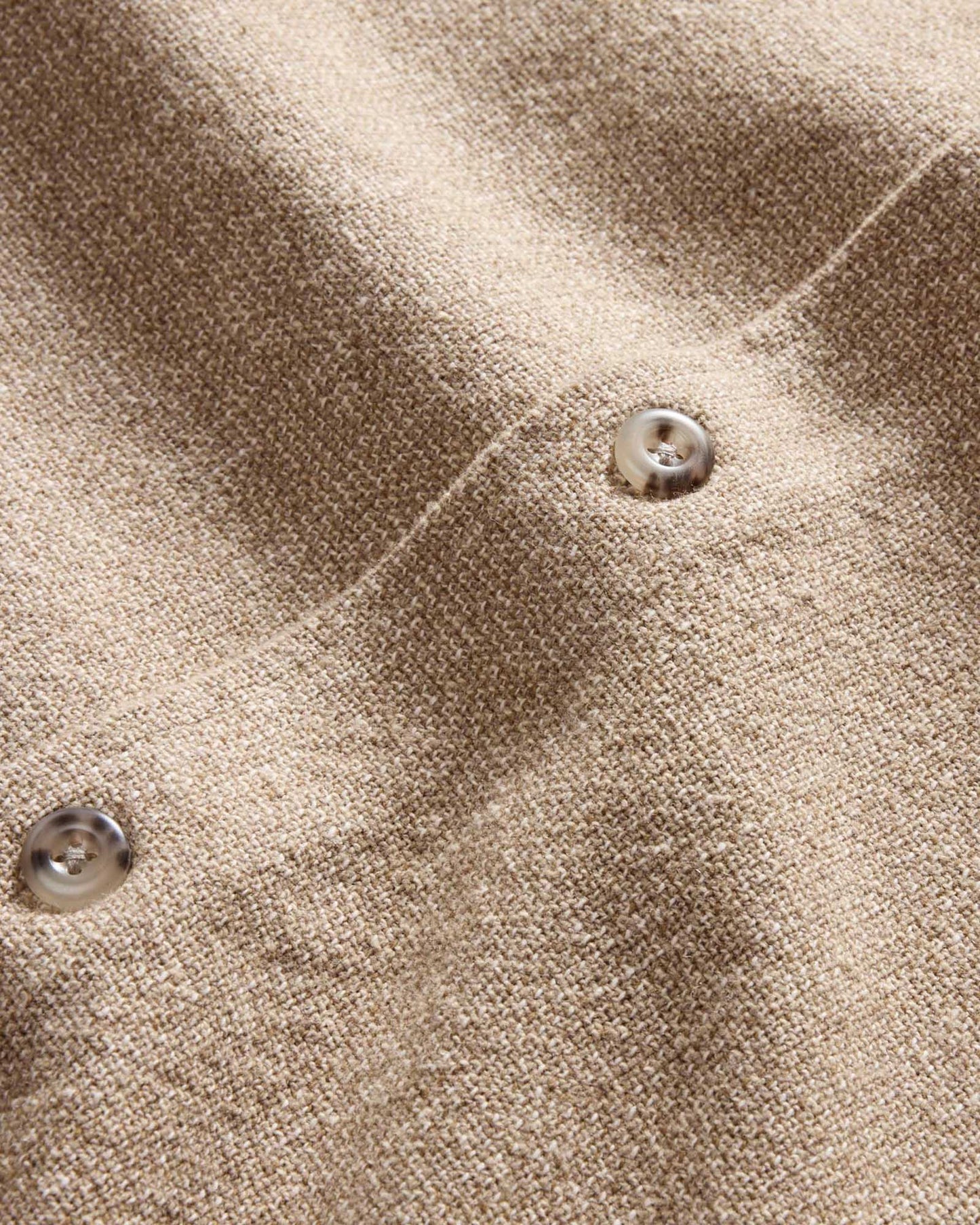 The Point Shirt in Heather Oat Linen Tweed