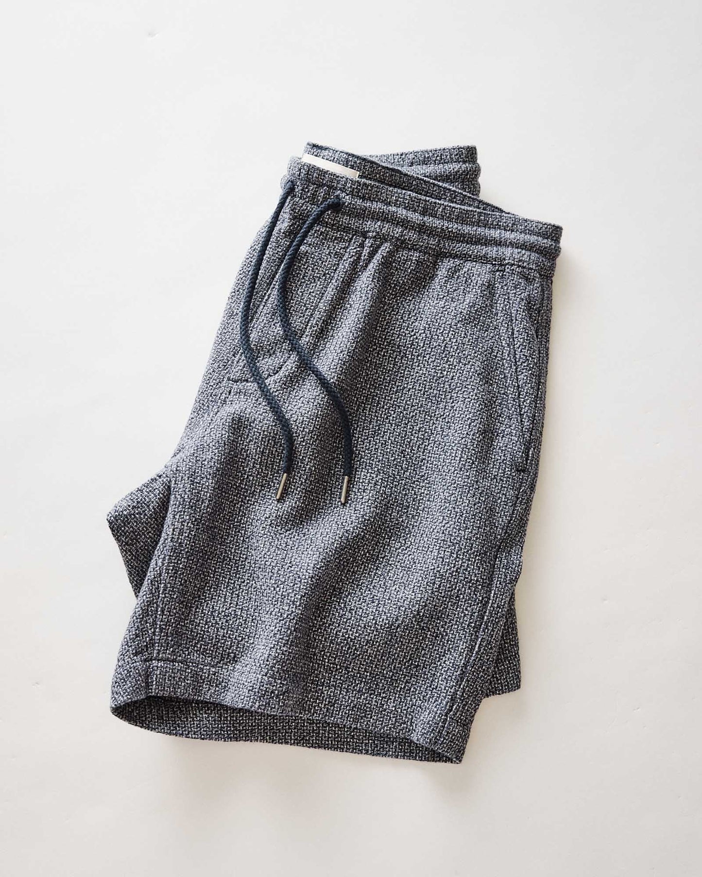 The Apres Short in Navy Linen Tweed