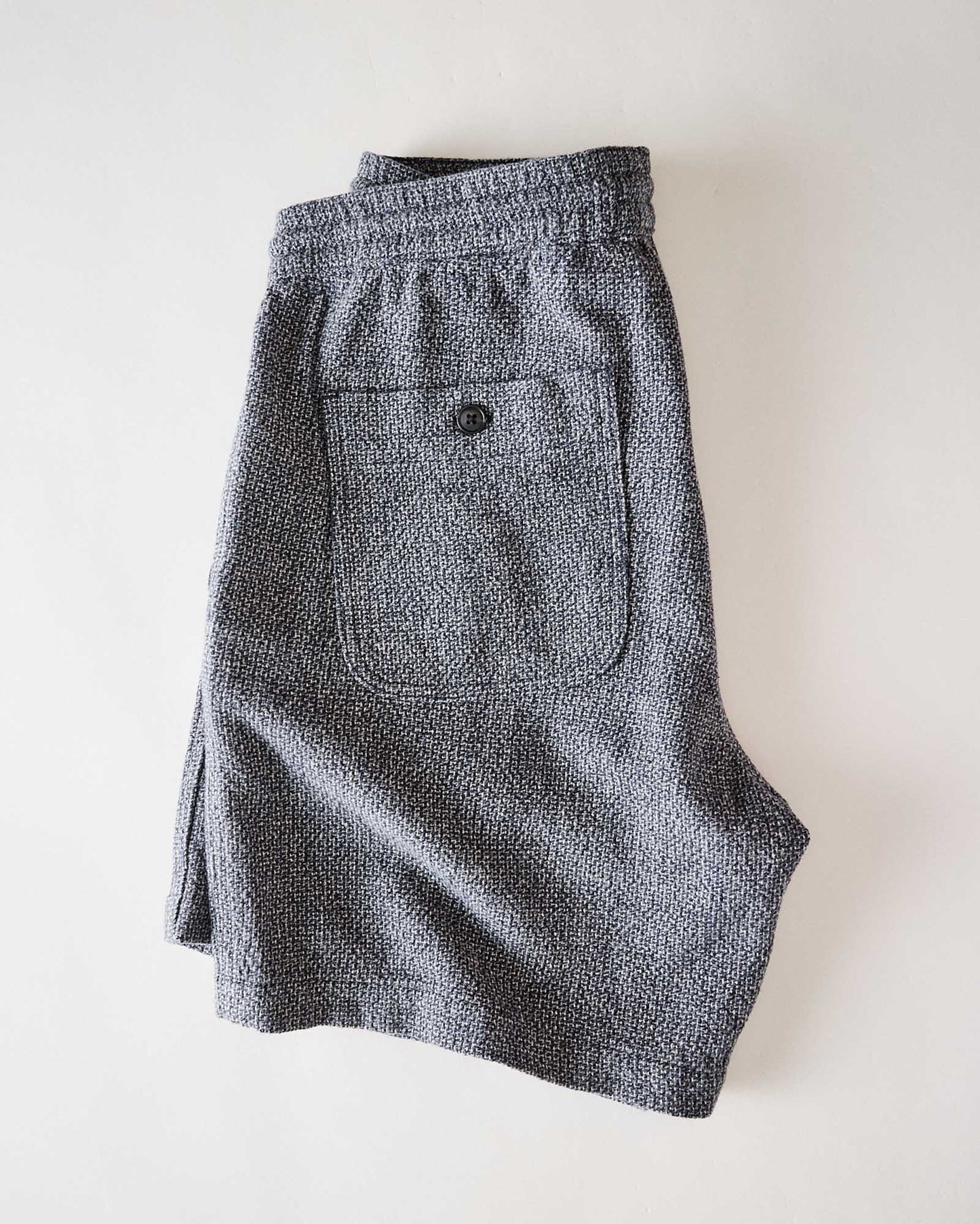 The Apres Short in Navy Linen Tweed