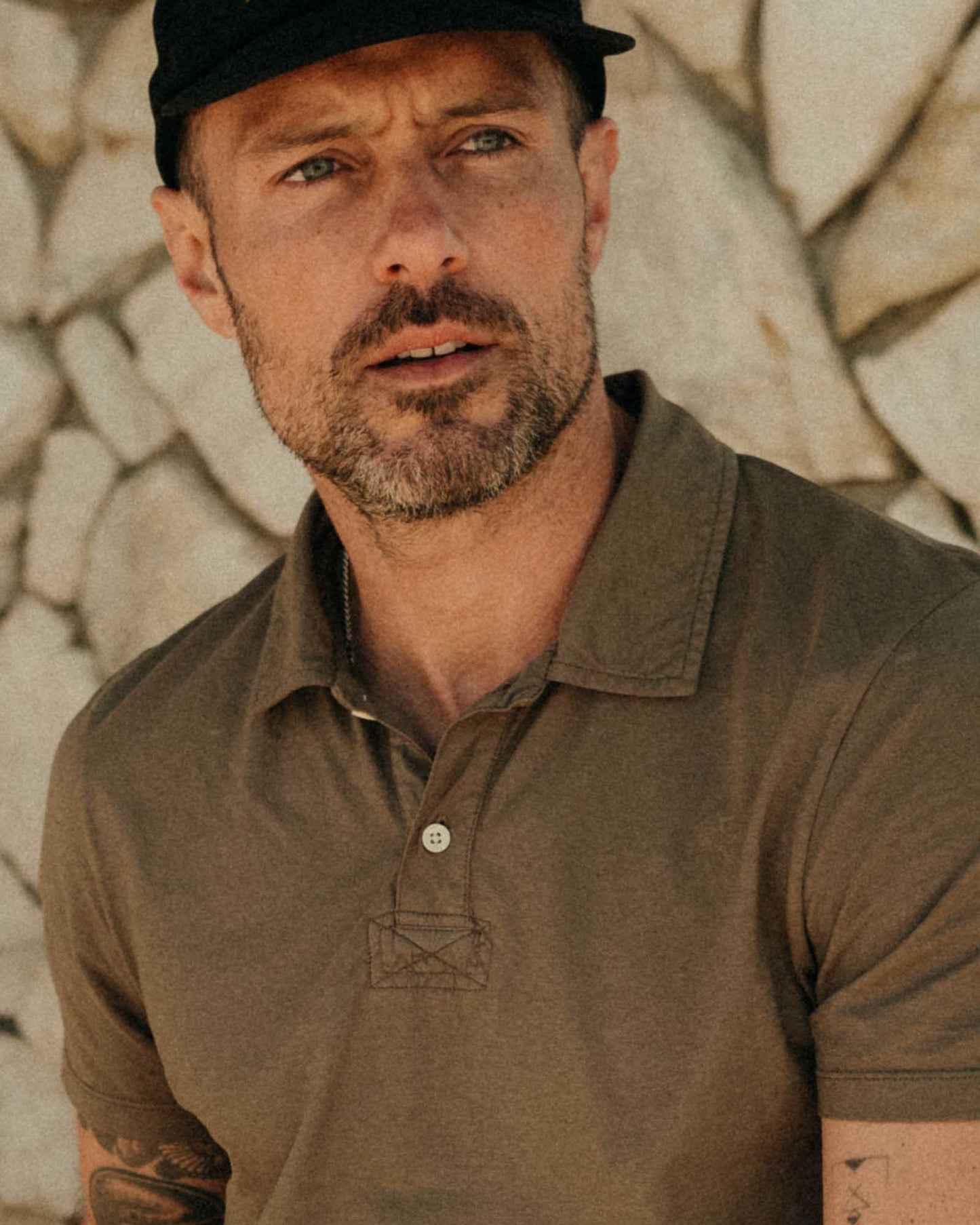 The Cotton Hemp Polo in Olive