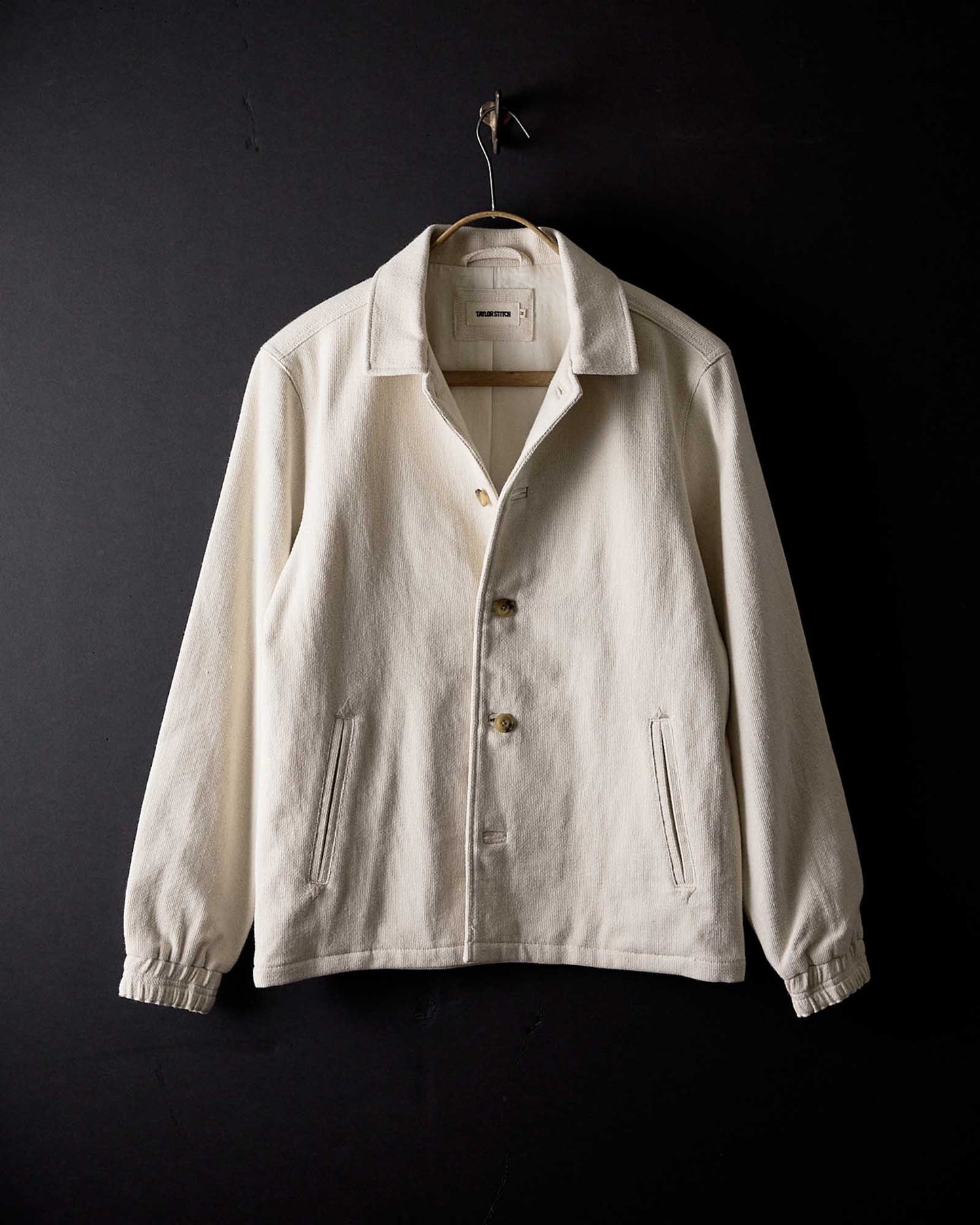 The Crew Jacket in Seeded Natural Sashiko