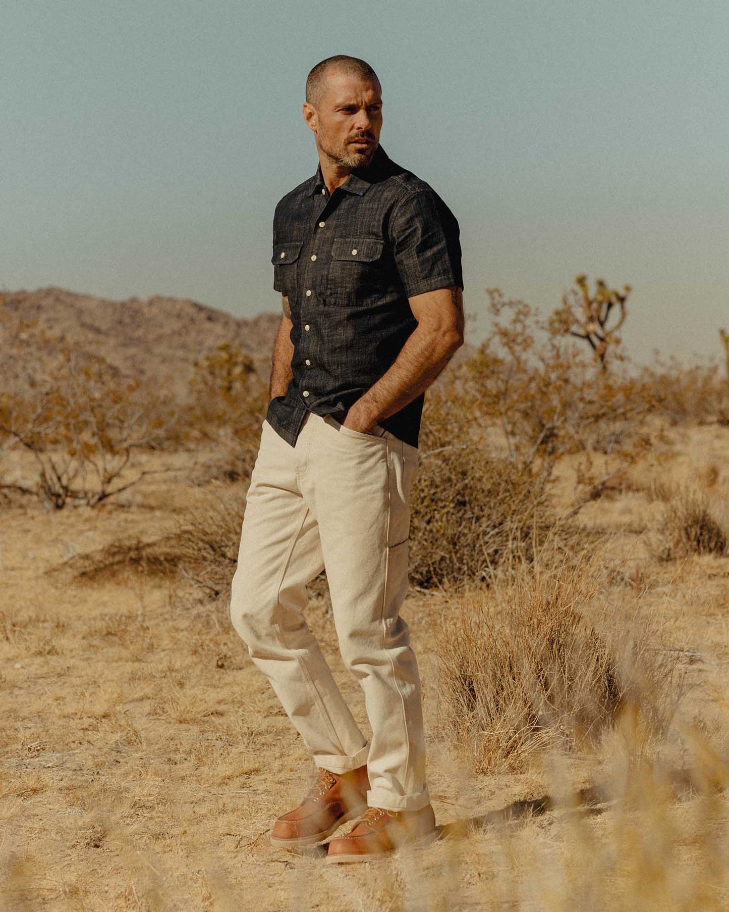 The Painter Pant in Seeded Natural Chipped Canvas