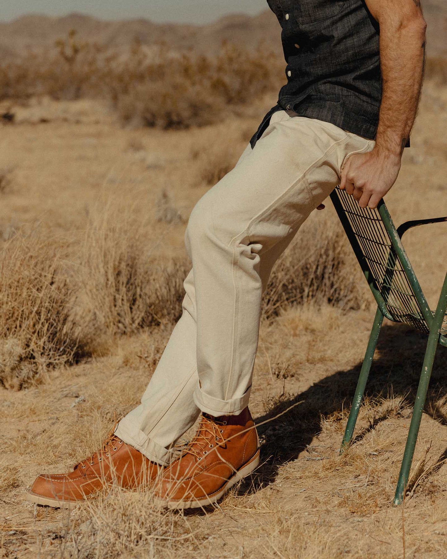The Painter Pant in Seeded Natural Chipped Canvas