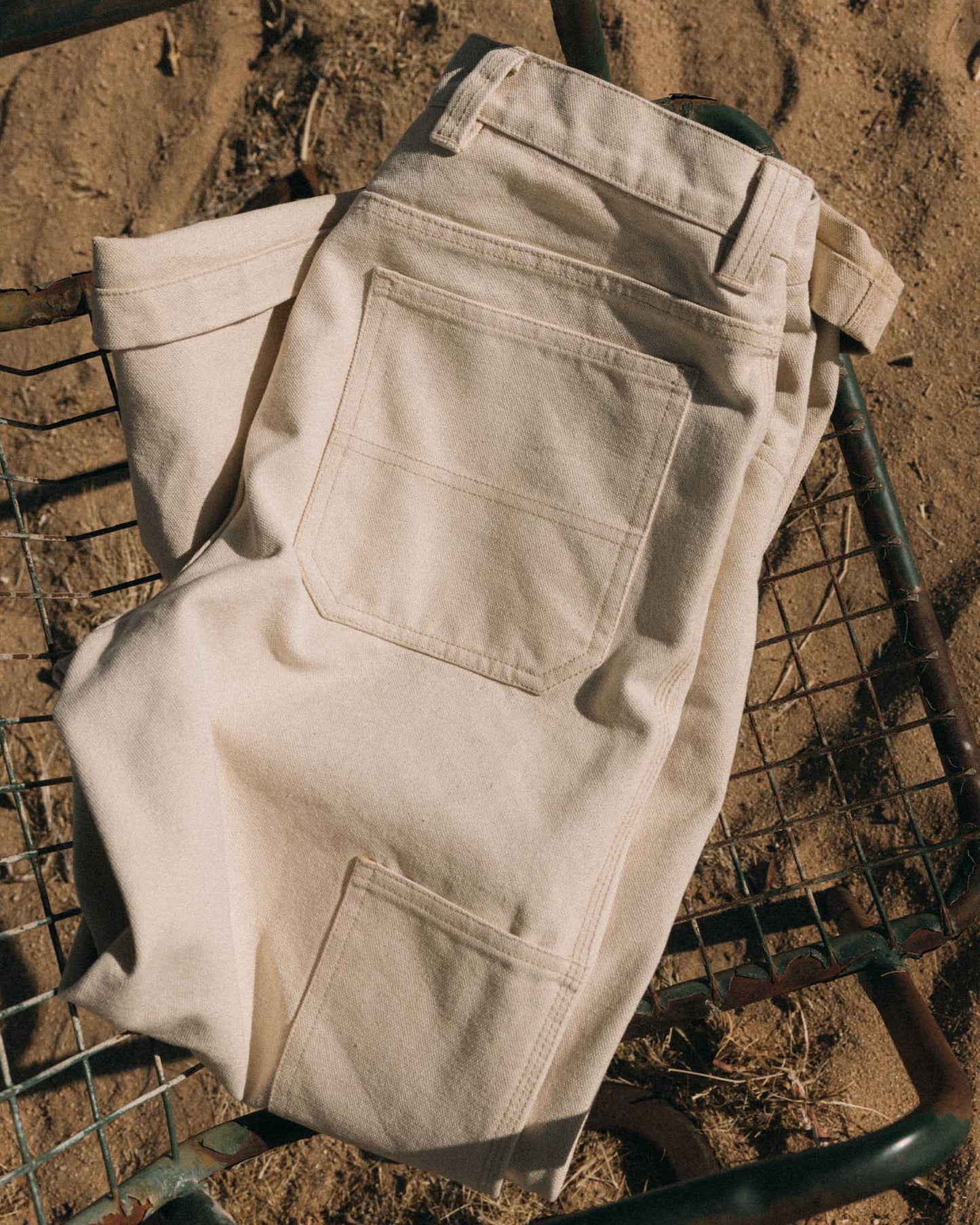 The Painter Pant in Seeded Natural Chipped Canvas
