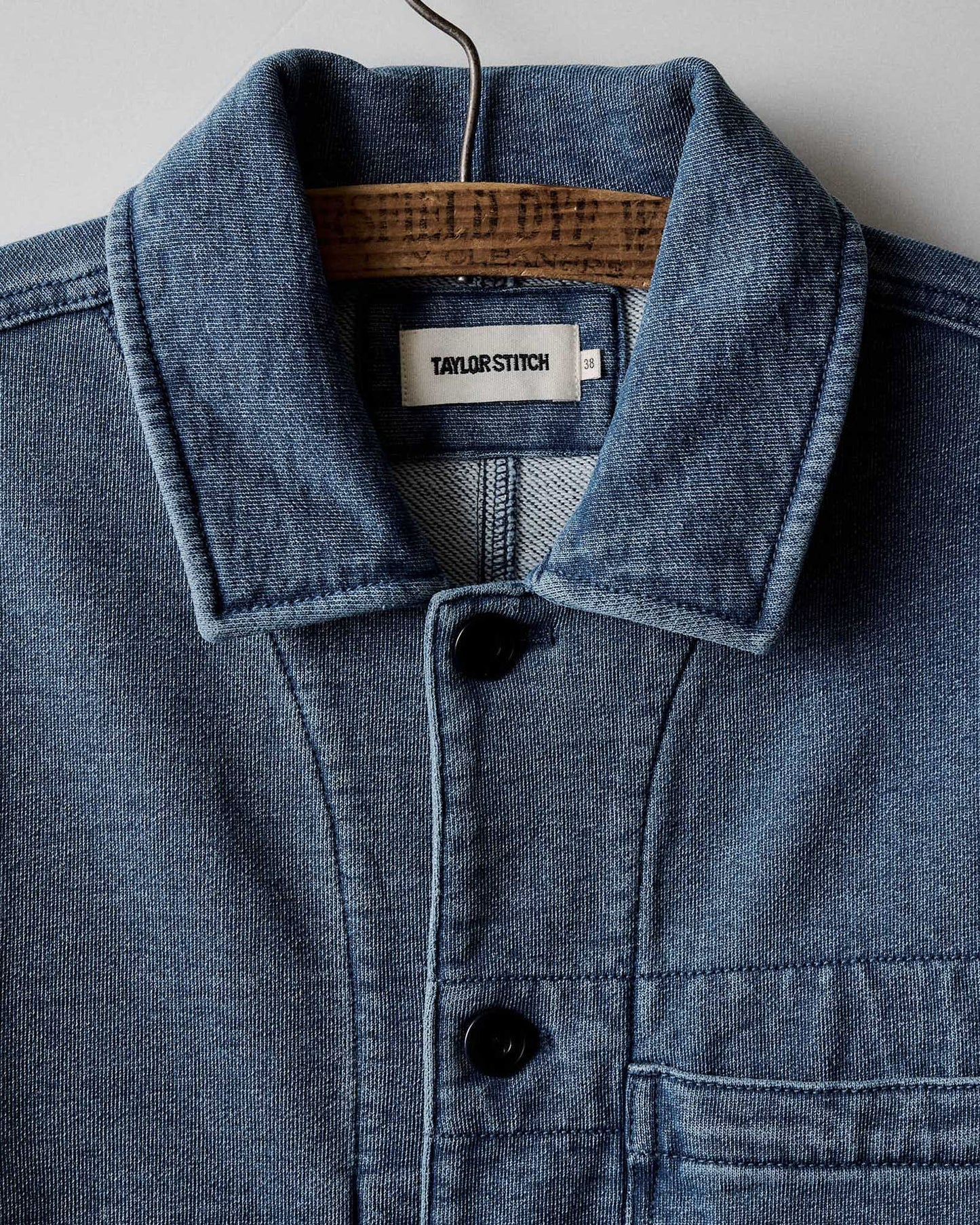The Primer Jacket in Washed Indigo Terry