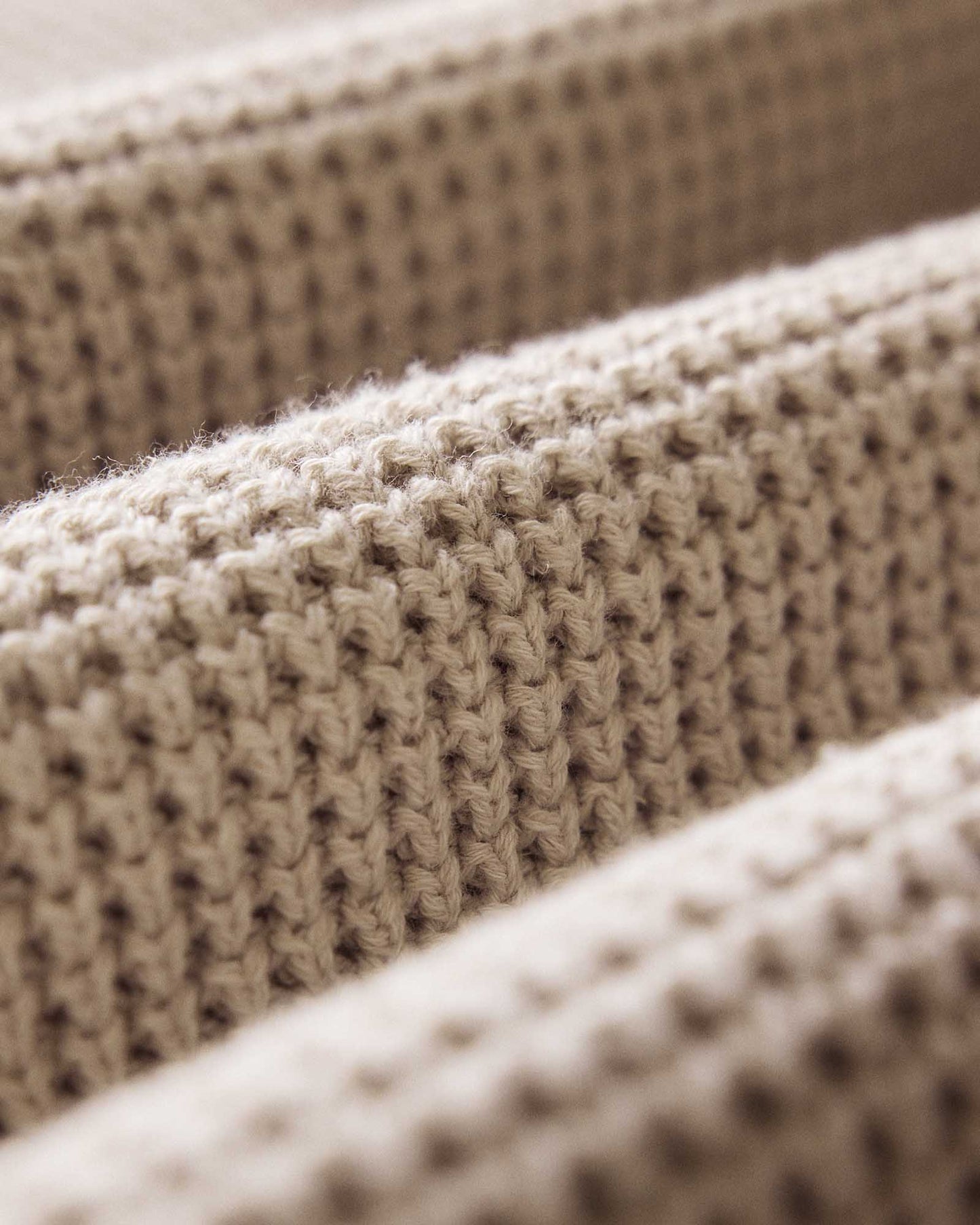 The Ranger Sweater in Heather Fog Linen Waffle