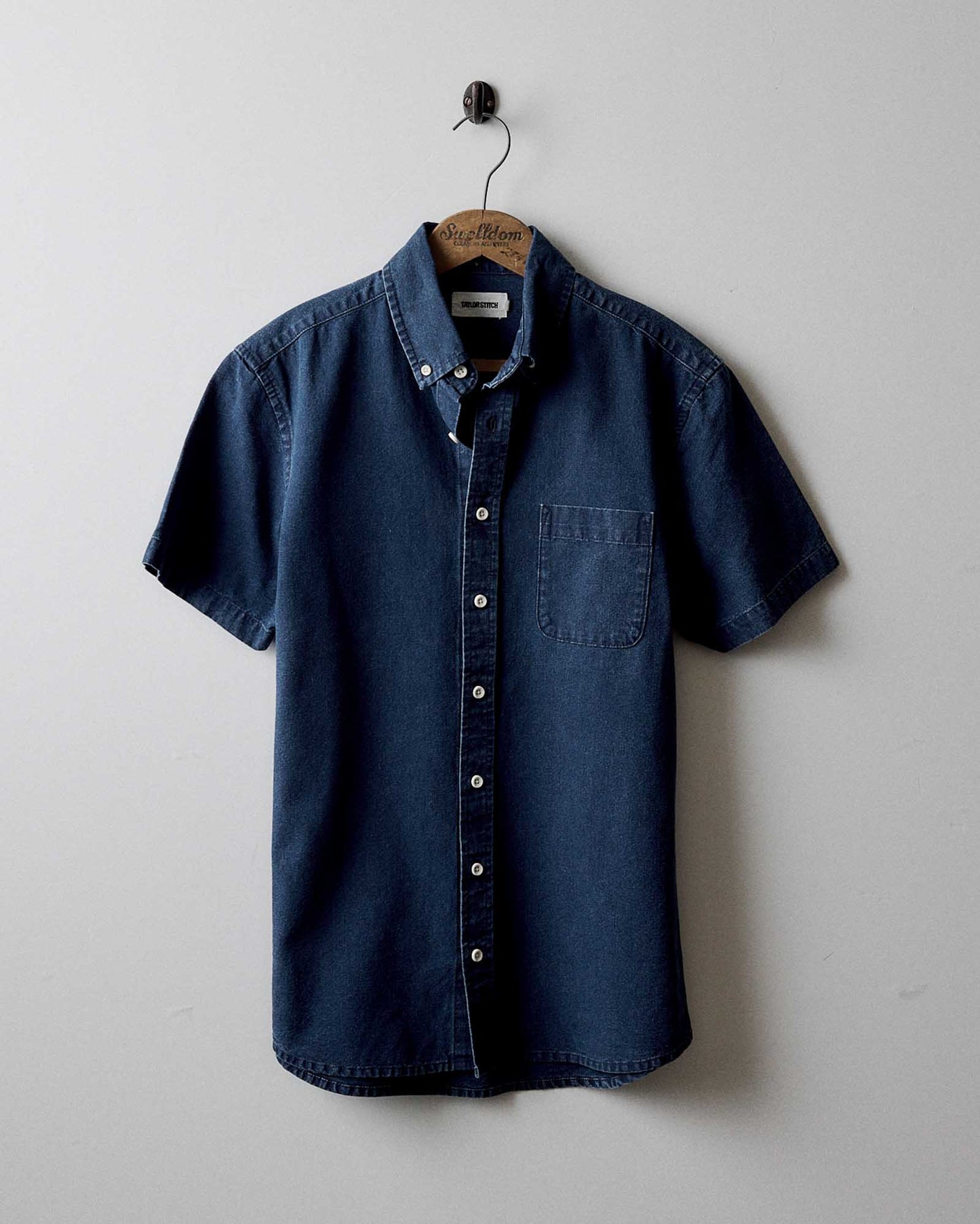 The Short Sleeve Jack in Rinsed Indigo Oxford