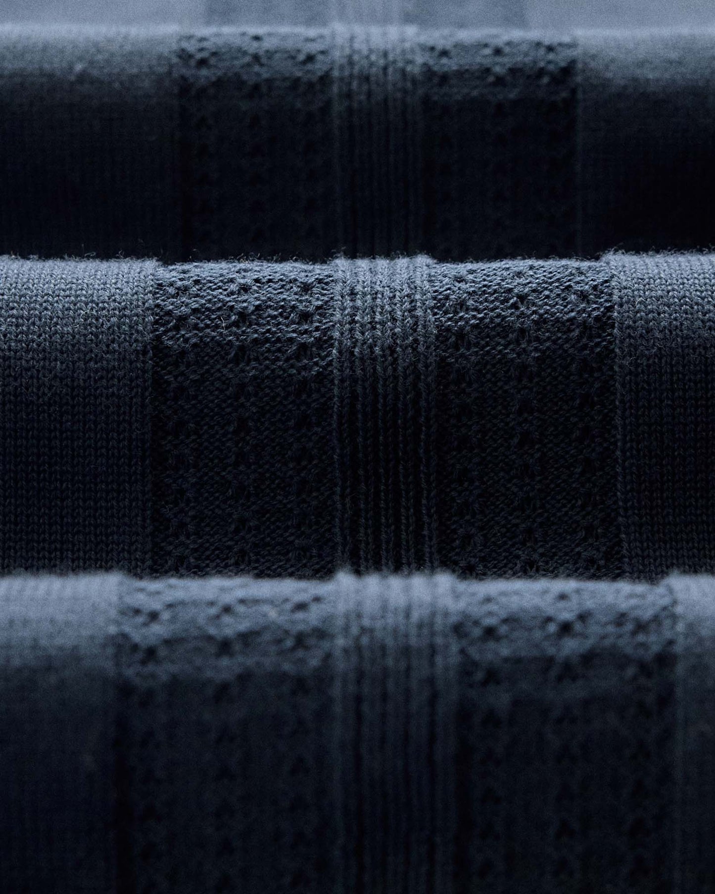 The Button Down Polo in Dark Navy Stripe