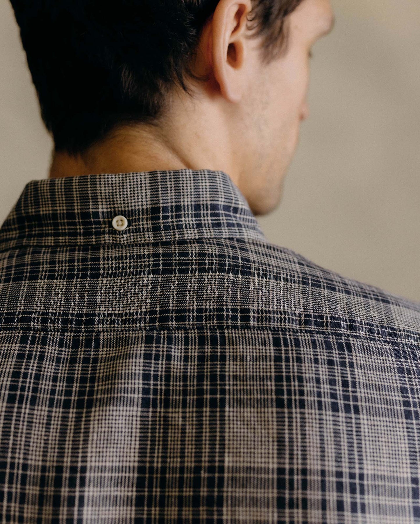 The Jack in Navy Plaid Linen