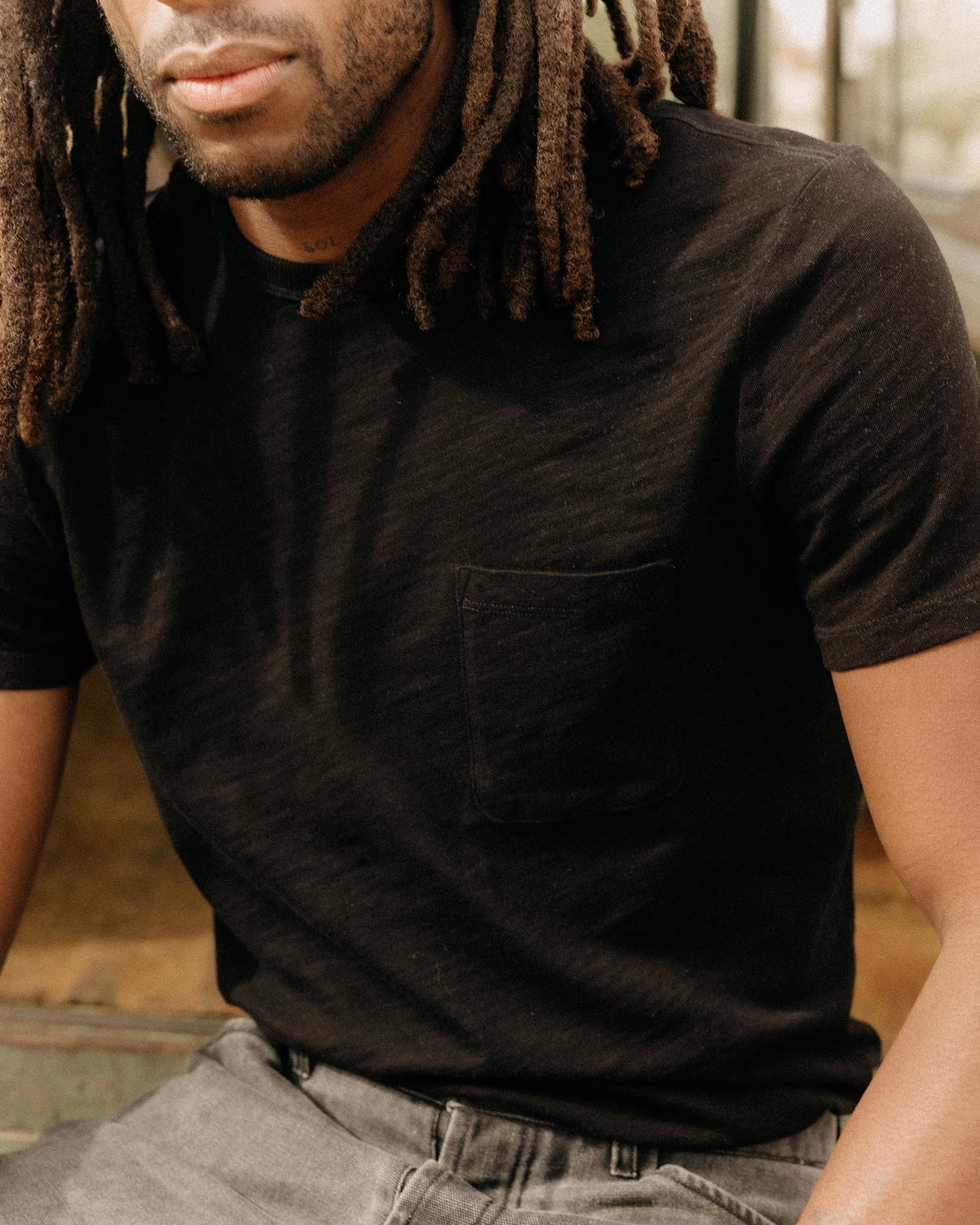 The Organic Cotton Tee in Black Indigo