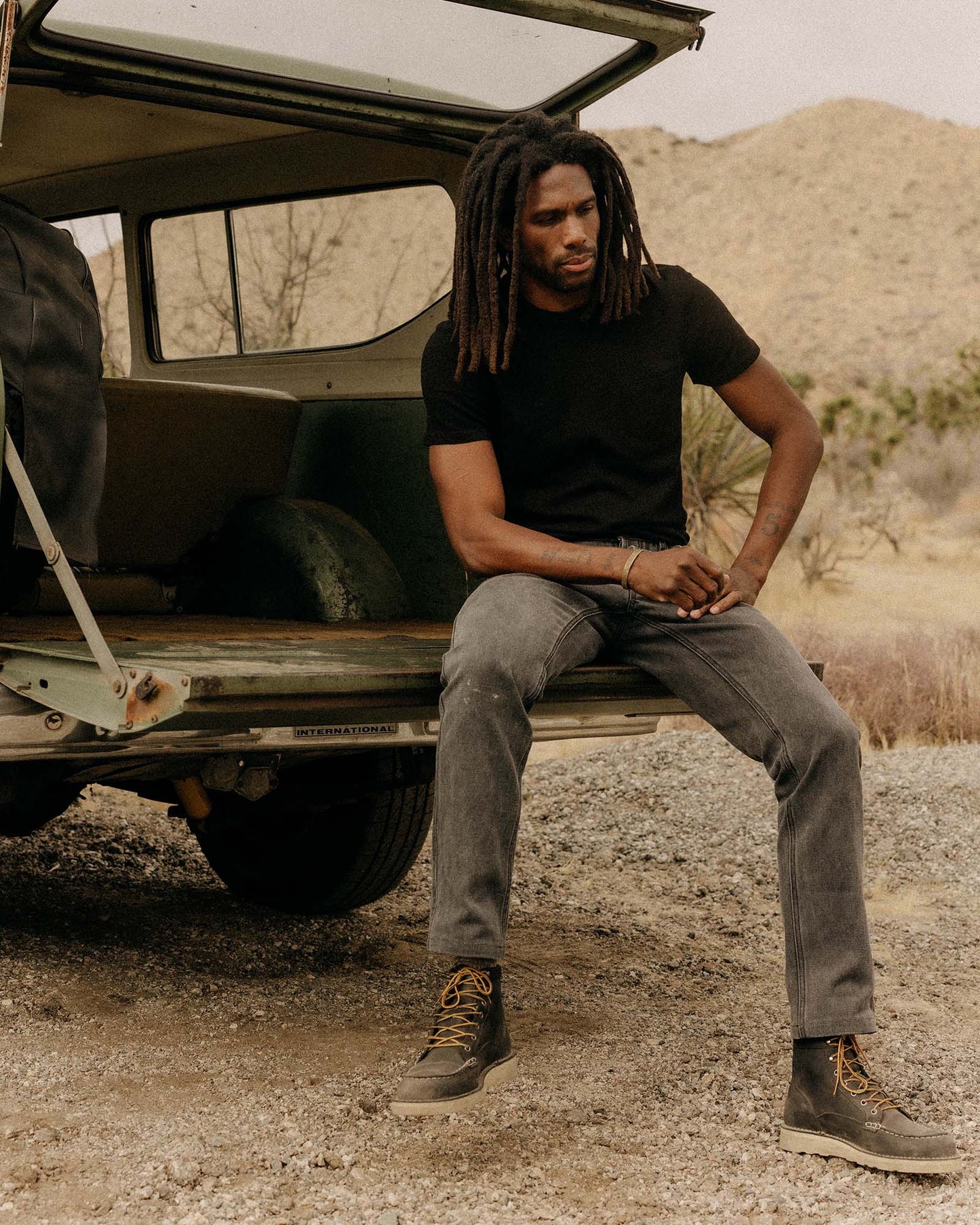The Organic Cotton Tee in Black Indigo