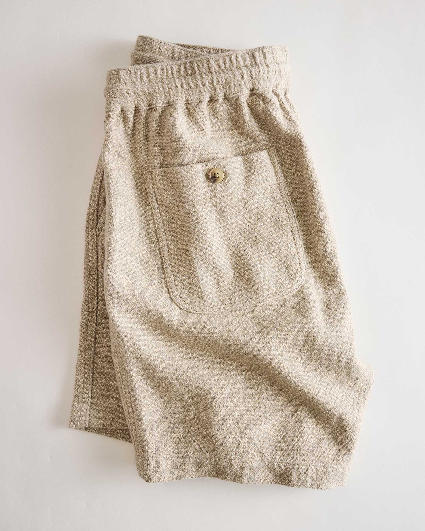 The Apres Short in Oat Linen Tweed