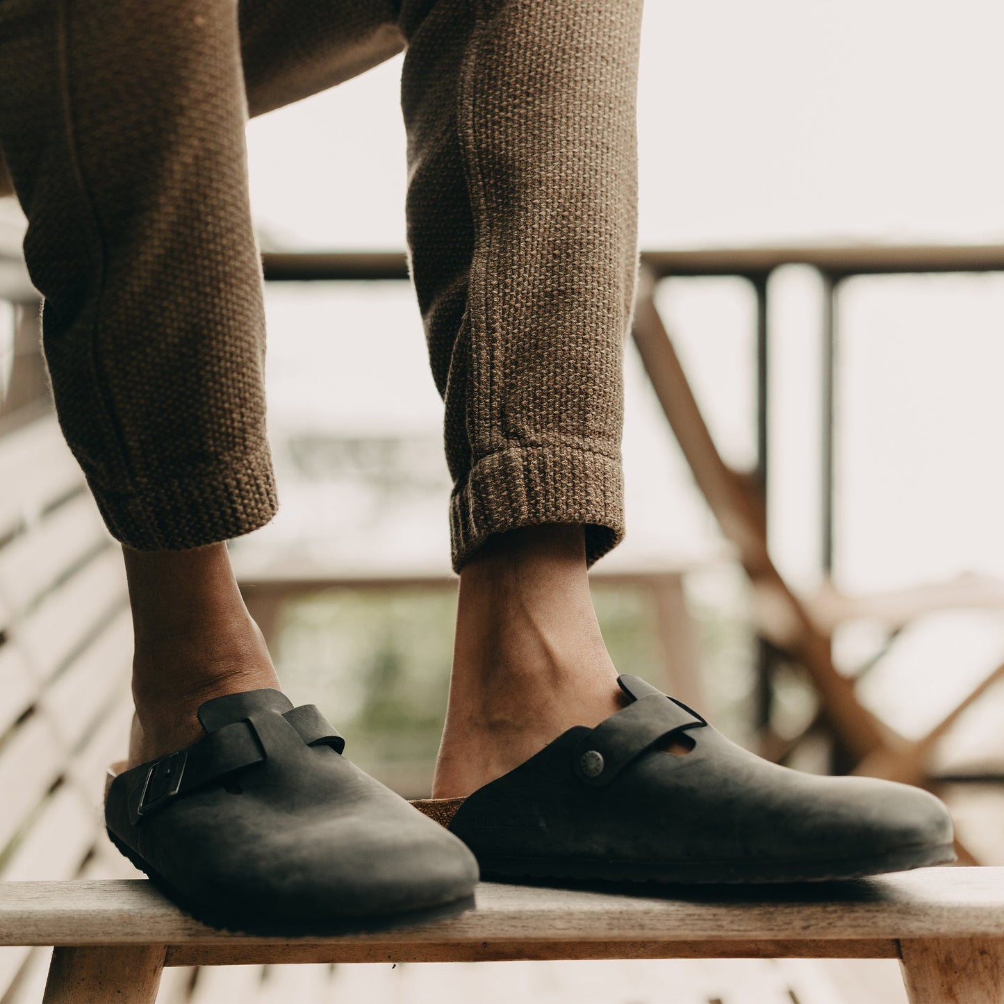 The Apres Pant in Cypress Sashiko