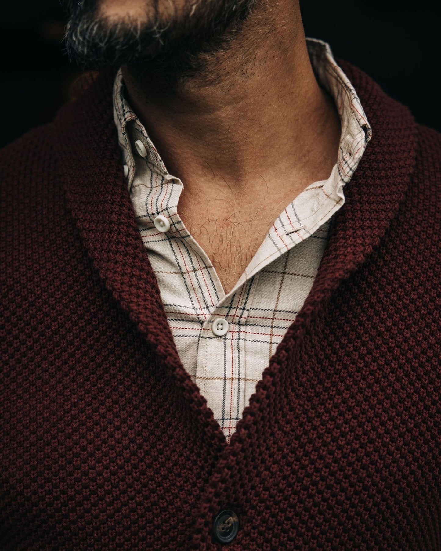 The Crawford Sweater in Black Cherry