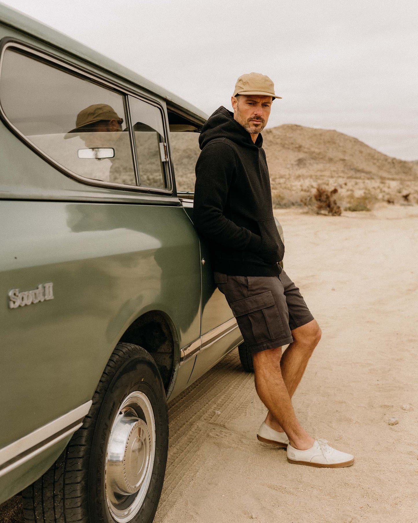 The Apres Hoodie in Black Indigo Terry