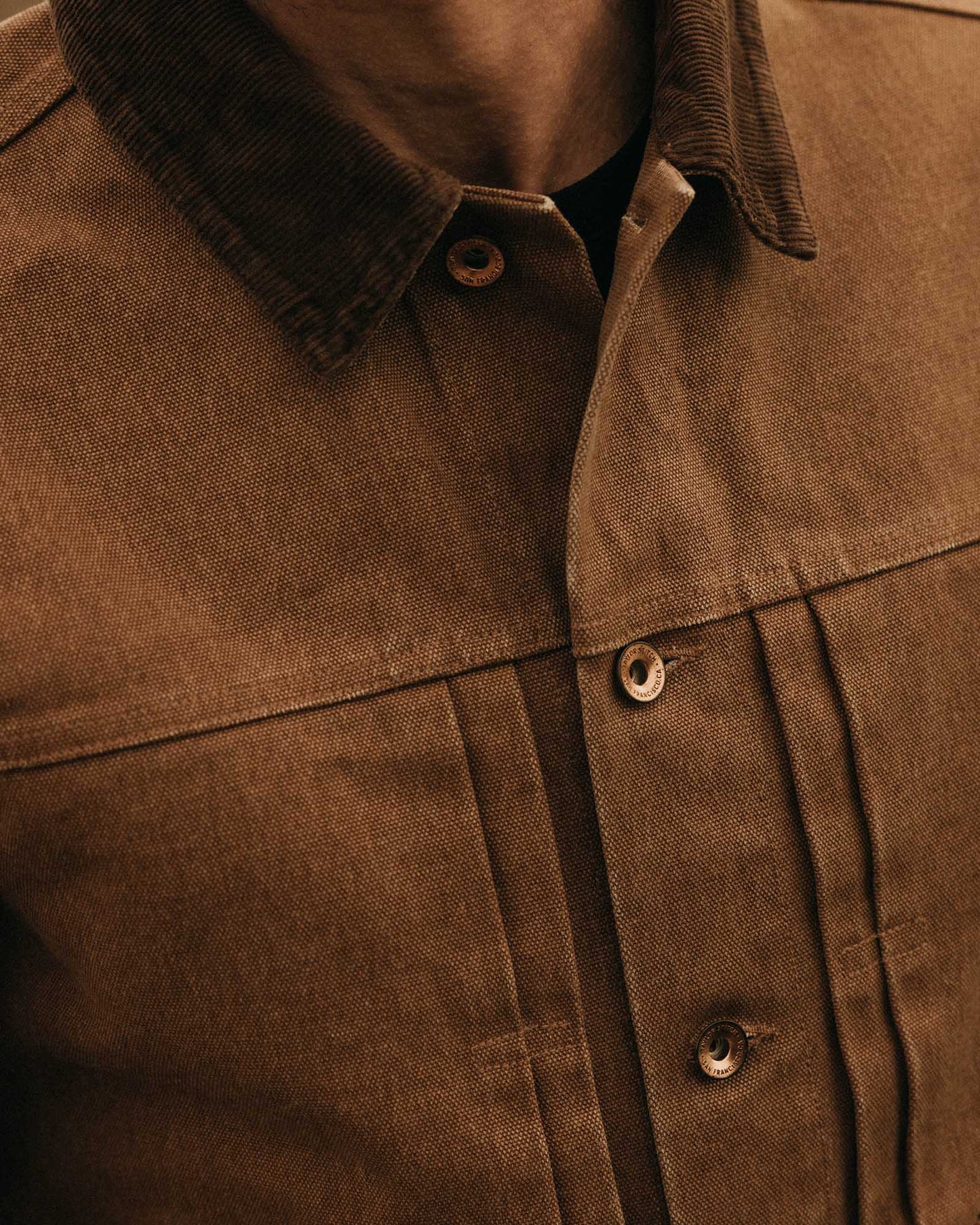 The Ryder Jacket in Tobacco Chipped Canvas