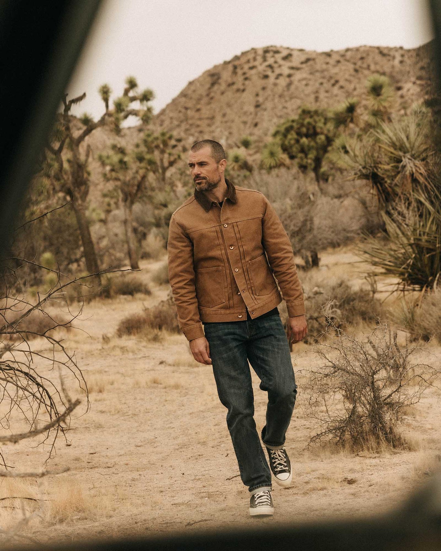 The Ryder Jacket in Tobacco Chipped Canvas