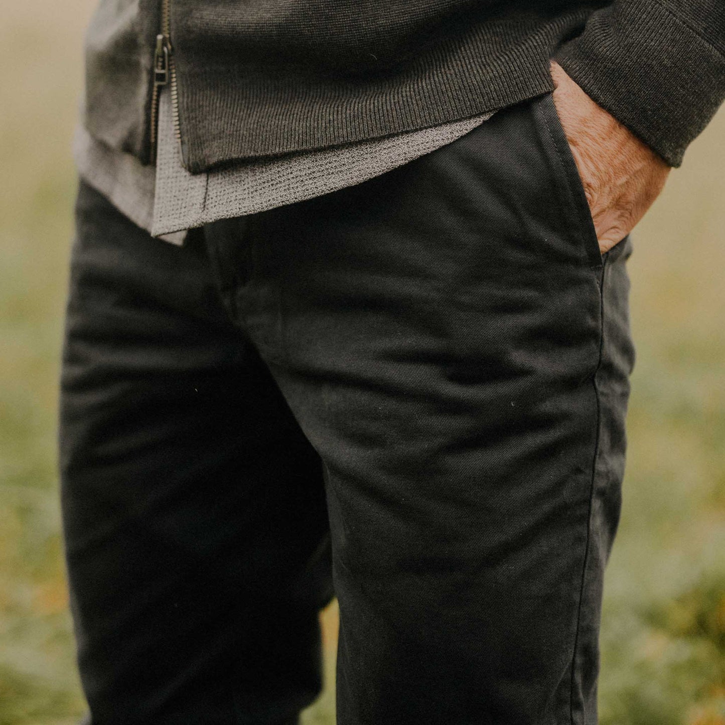 The Slim Foundation Pant in Organic Faded Black