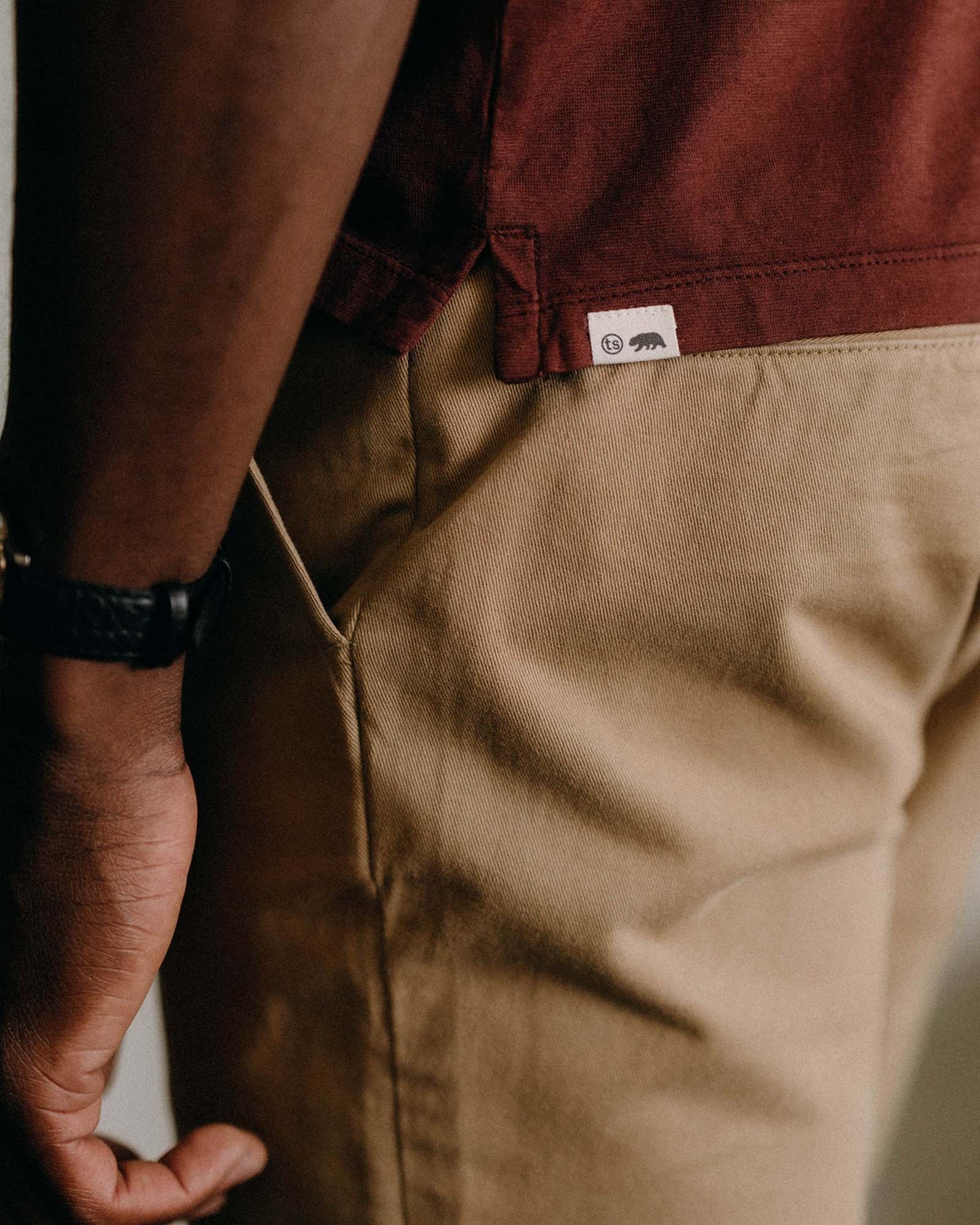 The Slim Foundation Pant in Organic Khaki