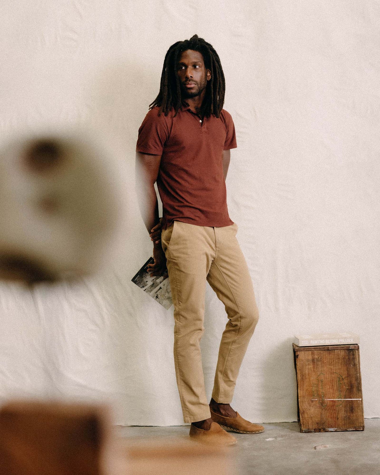 The Slim Foundation Pant in Organic Khaki