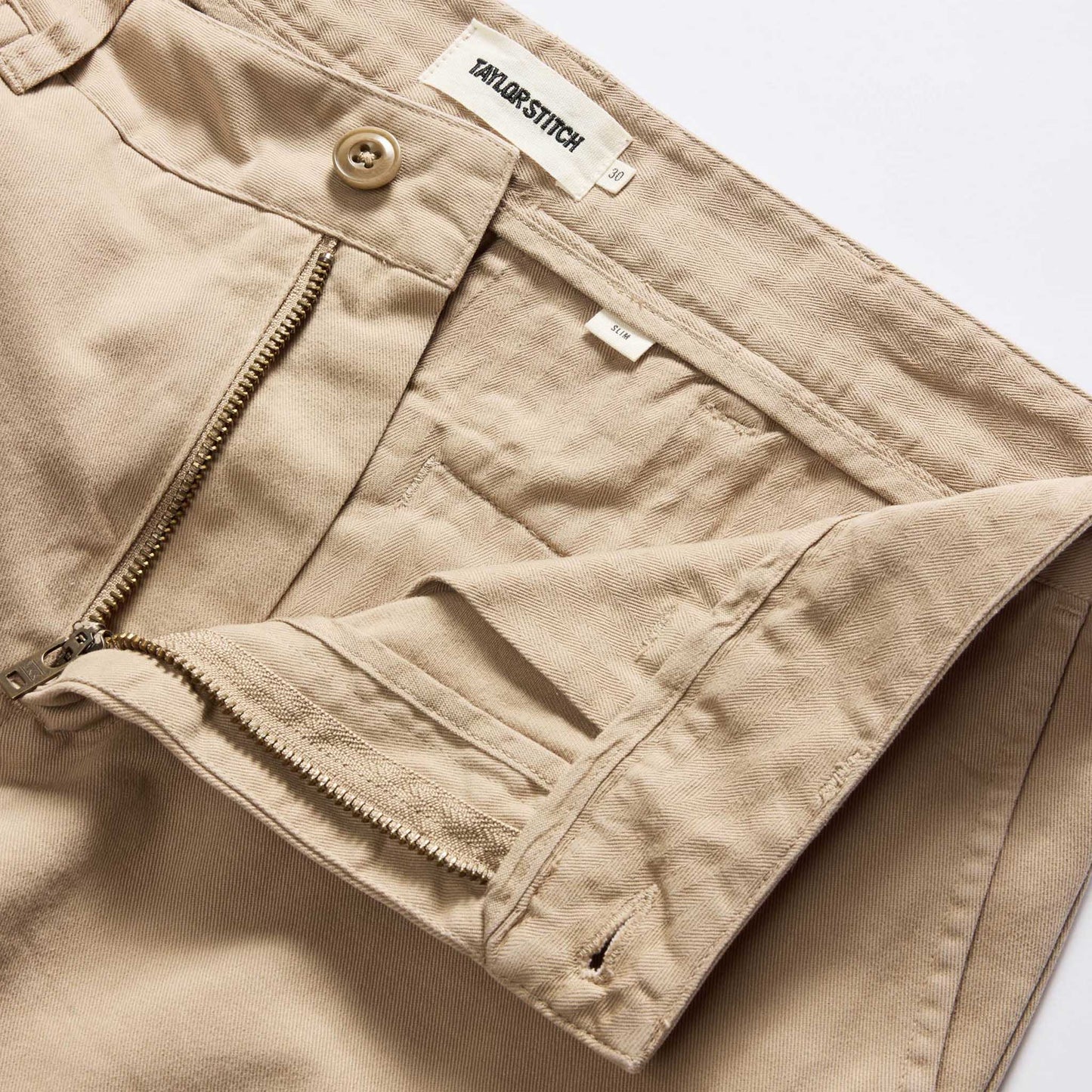 The Slim Foundation Pant in Organic Khaki