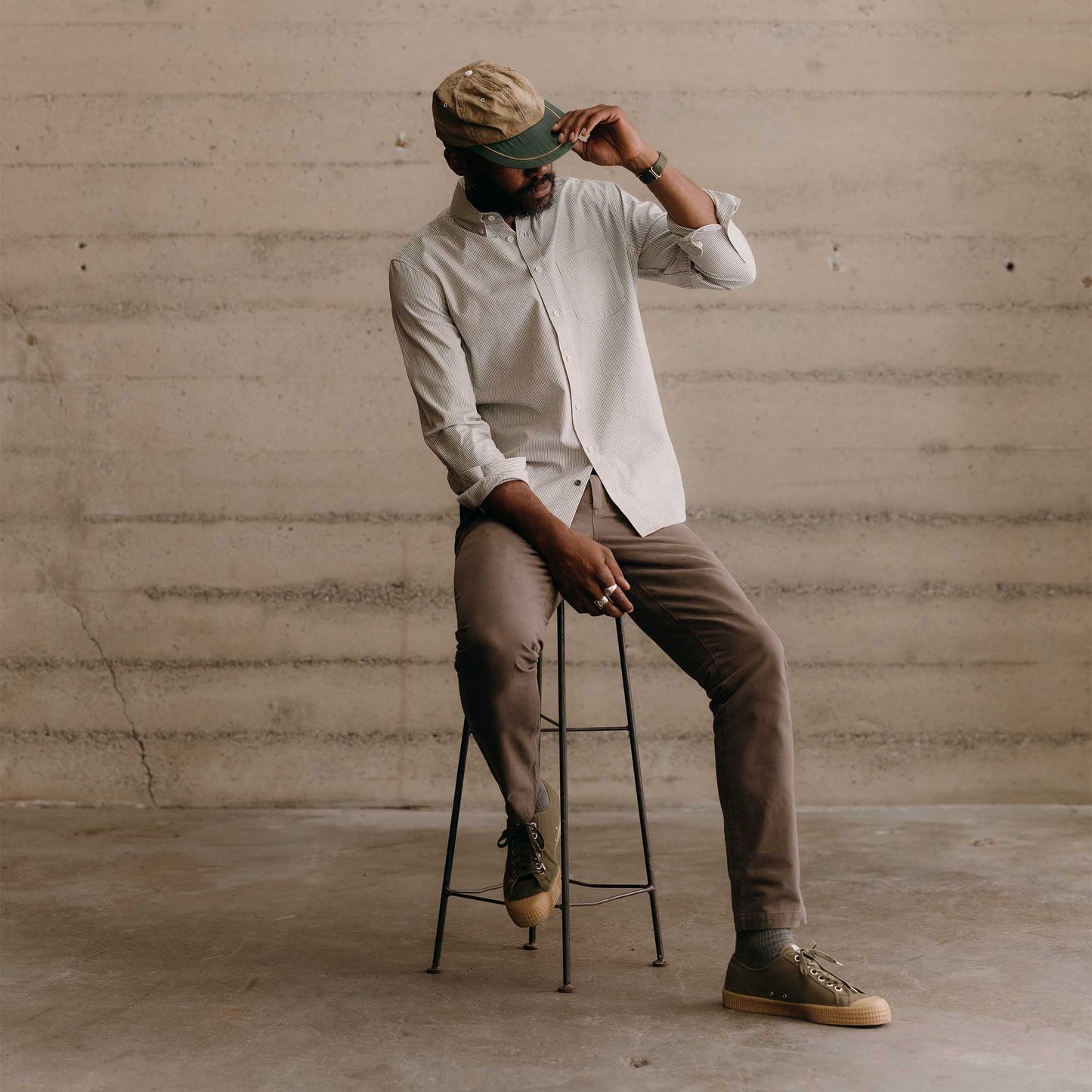 The Slim Foundation Pant in Organic Espresso