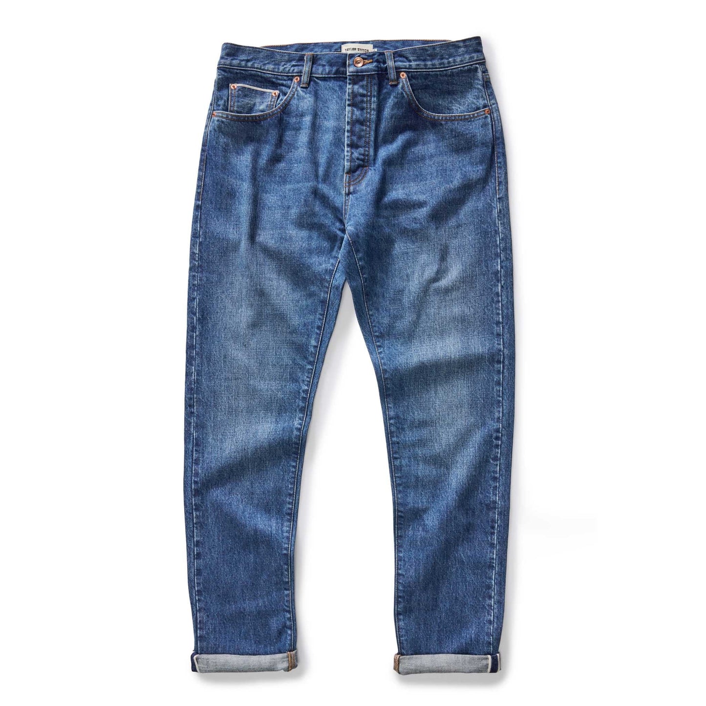 The Slim Jean in Mid Wash Organic Selvedge