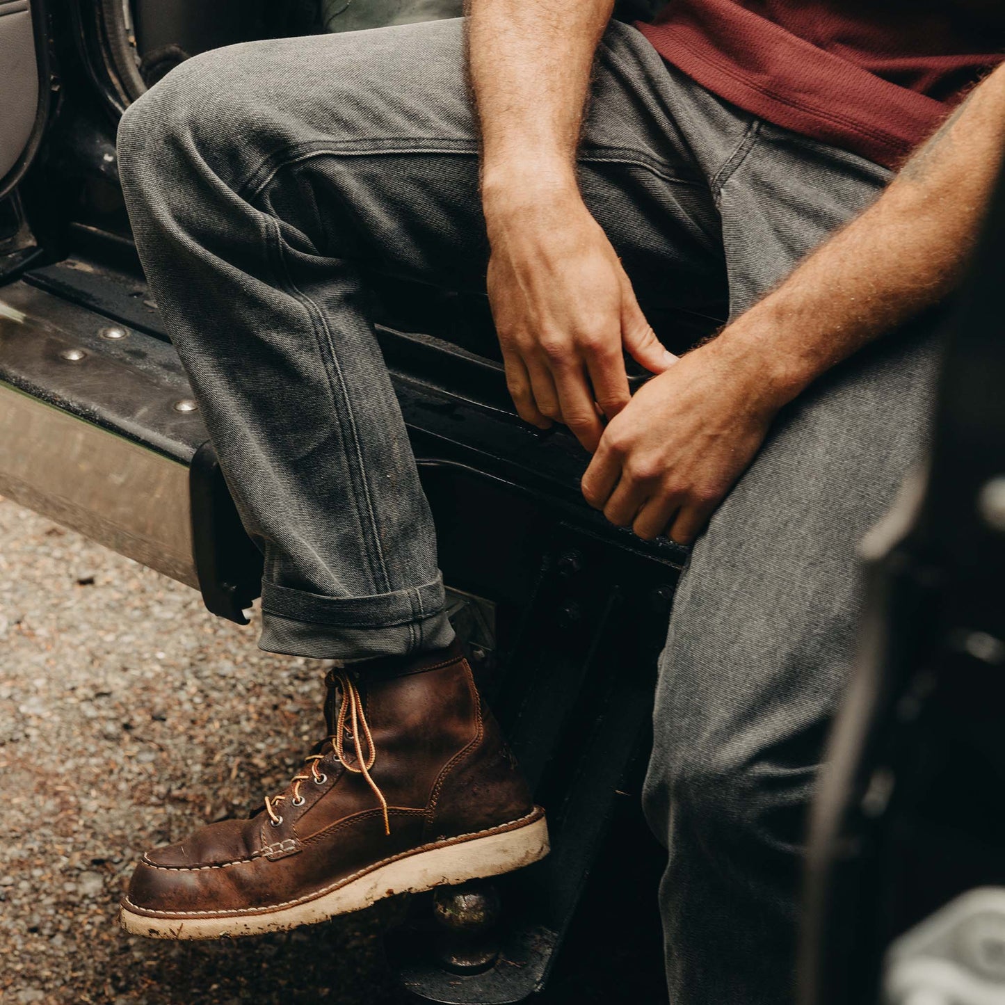 The Camp Pant in Coal Chipped Canvas