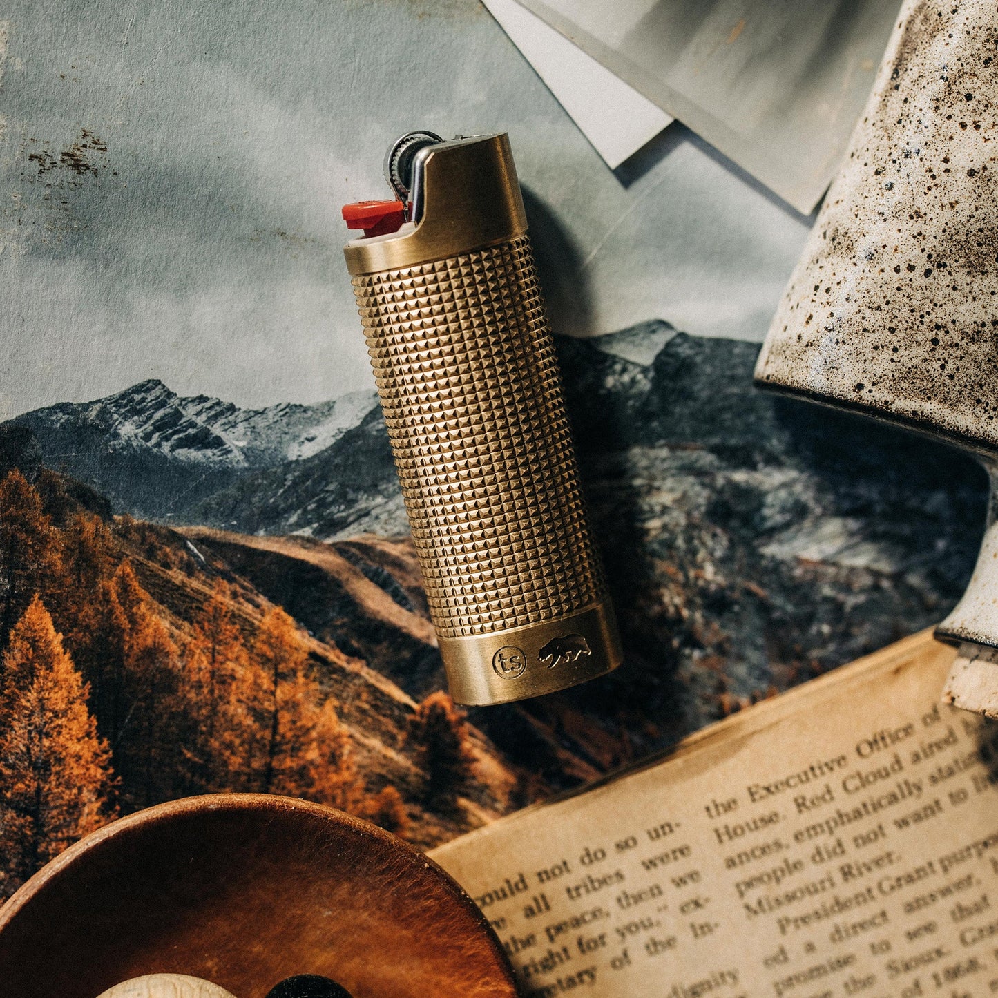 The Lighter Sleeve in Brass