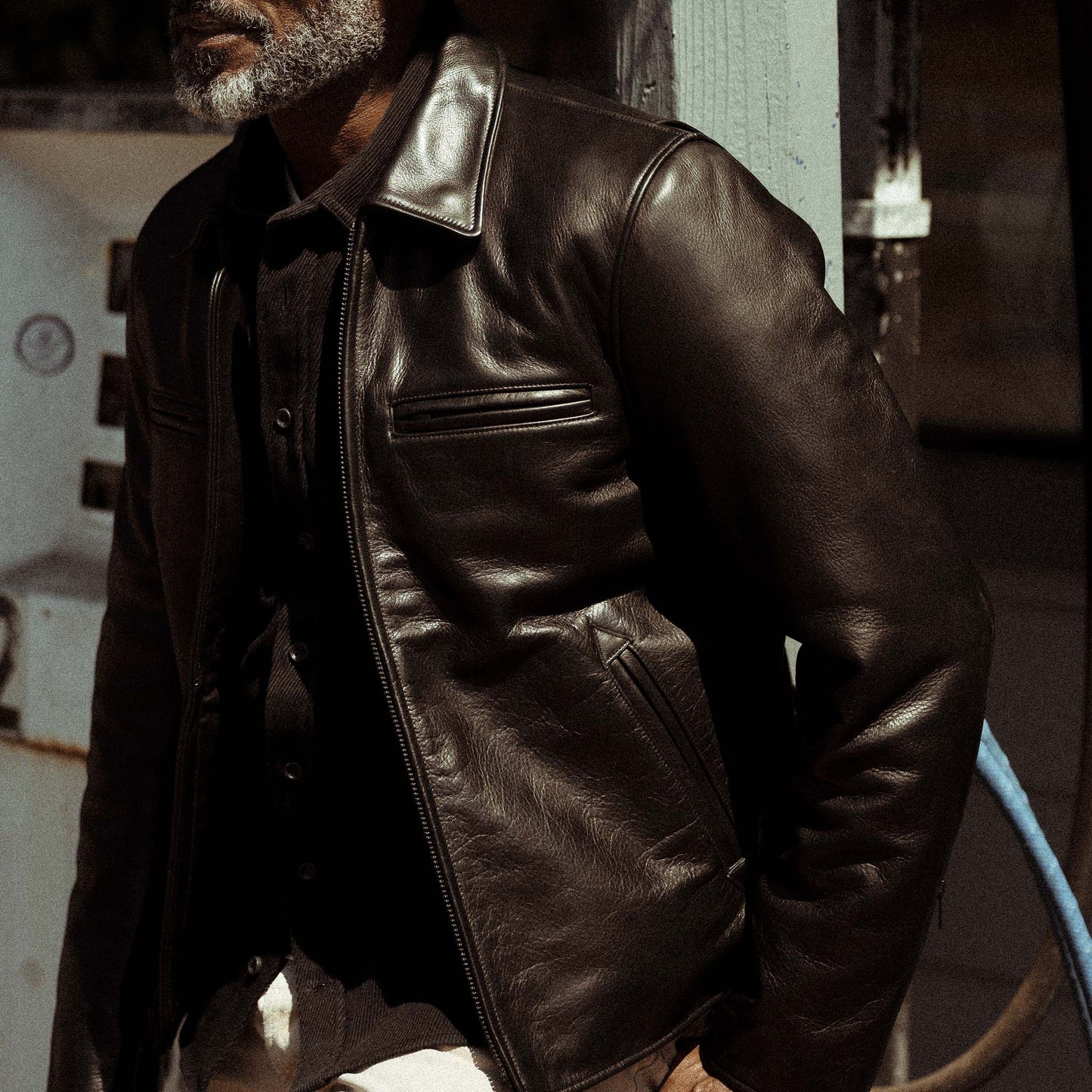 The Moto Jacket in Black Steerhide