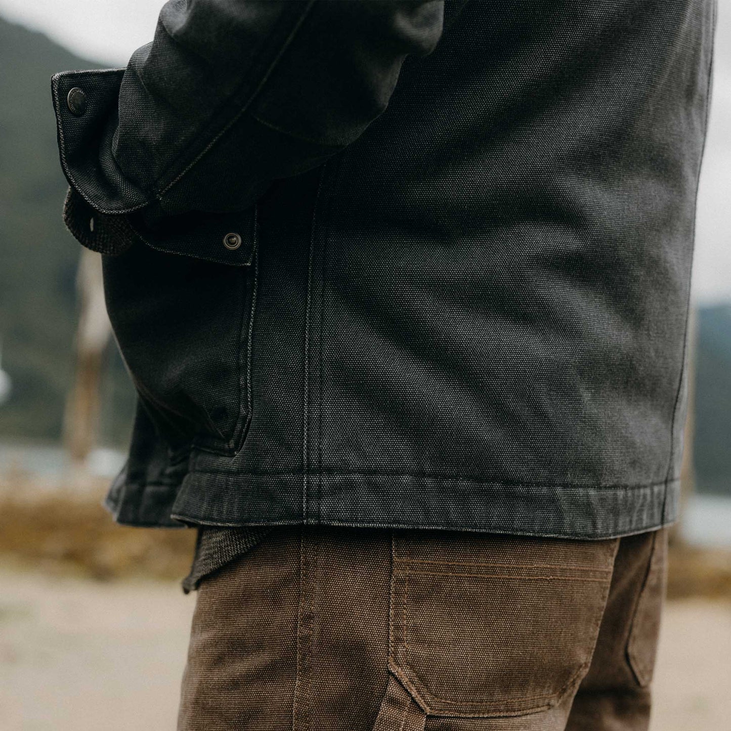 The Workhorse Jacket in Coal Chipped Canvas