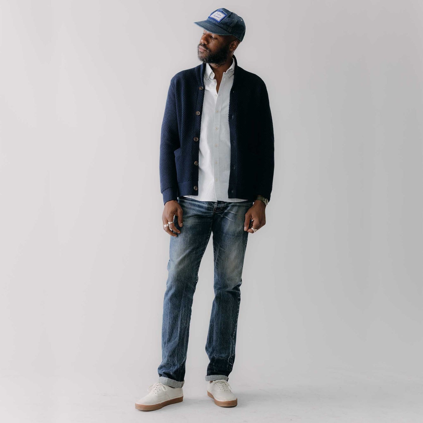 The Crawford Sweater in Navy