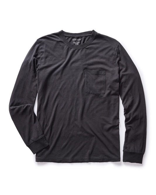 The Cotton Hemp Long Sleeve Tee in Charcoal