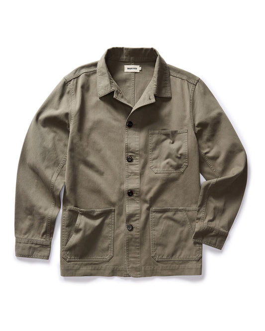 The Ojai Jacket in Organic Smoked Olive Foundation Twill