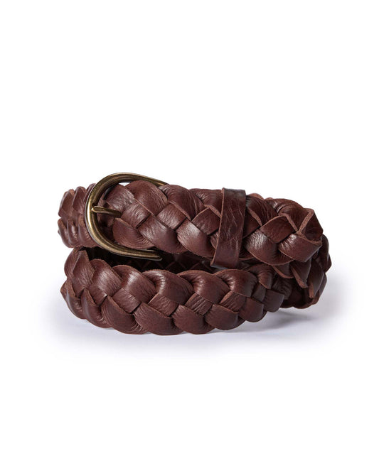 The Braided Belt in Dark Brown