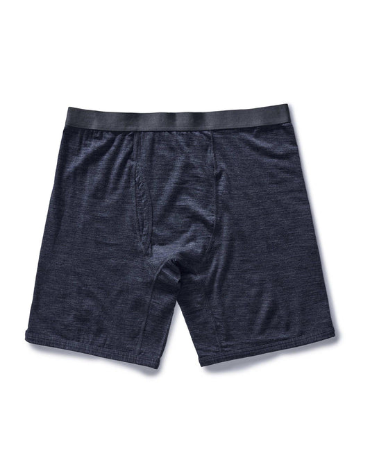 The Merino Boxer in Heather Navy