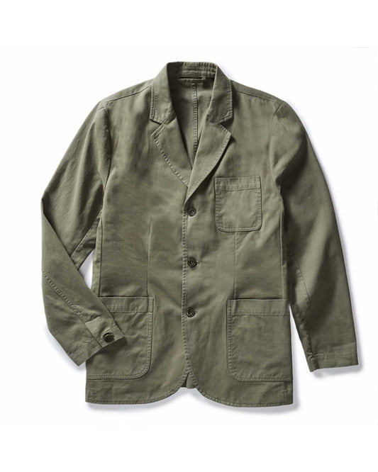 The Foundation Sportcoat in Organic Smoked Olive Twill