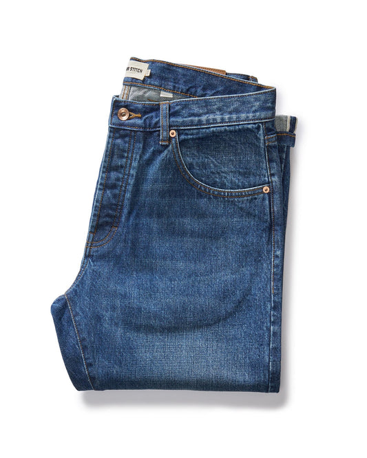 The Slim Jean in Mid Wash Organic Selvedge